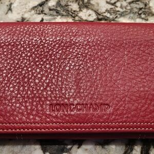 Longchamp Crimson Red Leather C